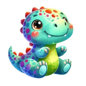 Cute Cartoon Dinosaur Wall Sticker – Sweet Dino Sticker for Children's Room & Baby Room – Friendly Wall Decoration Removable