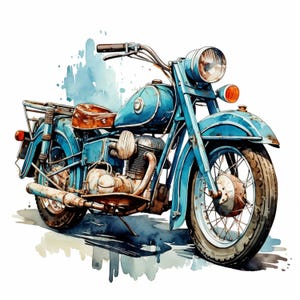 Pegatina para coche, motocicleta, aspecto acuarela, pegatina de motociclista, motivo de vehículo de dos ruedas, decoración de ventana de coche, aventura, carretera, idea de regalo, máquina vintage