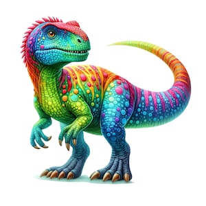 Pegatina de dinosaurio de dibujos animados coloridos para niños, pegatina de pared, pegatina de coche, idea de regalo decorativa para fanáticos de los dinosaurios y pequeños aventureros