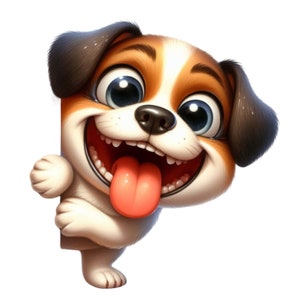 Pegatina divertida de perro con dibujos animados para coche, pegatina de pared para habitación infantil, pegatina divertida de cachorro para portátil, ventana, muebles, decoración de animales