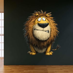 Pegatina de animal divertida y caprichosa: motivo animal original como tatuaje de pared y pegatina para coche