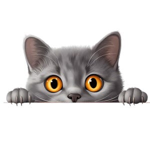 かわいい水彩画風の猫のステッカー、壁用ステッカー、車用ステッカー、装飾、猫好きや動物好きへのギフトアイデア