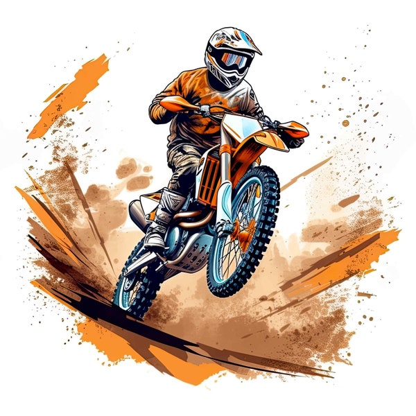 Autoaufkleber Sticker Watercolor Motocross Aufkleber Wetterfester Outdoor Vinyl