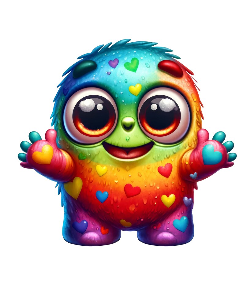 Cute Monster Sticker Personalizable Outdoor Uvresistant Vinyl Sticker