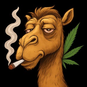 Adesivo per esterni Camel Enjoys Leisure Time, adesivo in vinile resistente ai raggi UV, realizzato con pellicola di alta qualità di Orafol, adesivo per auto, adesivo per laptop