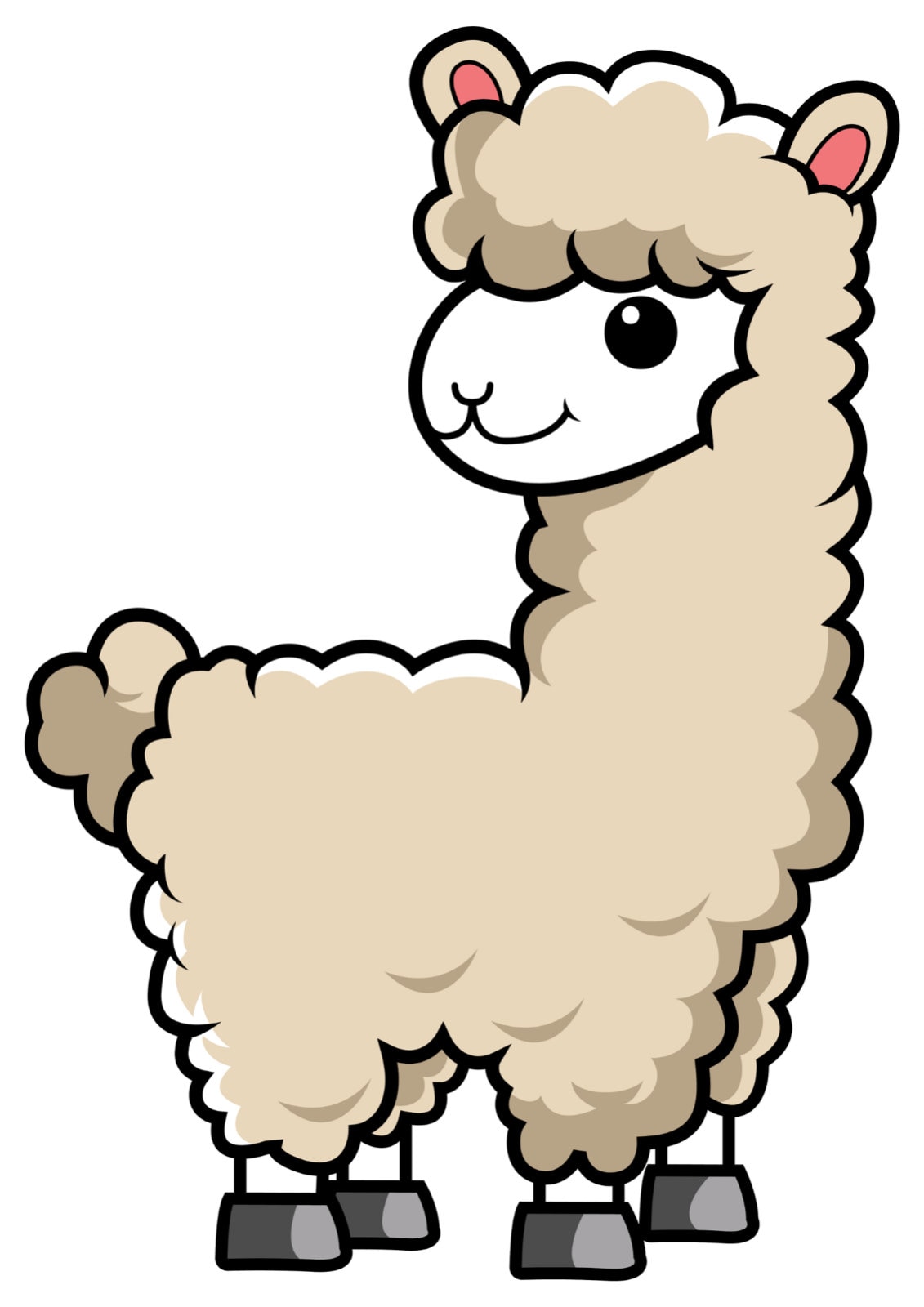 Lama Sticker Cartoon Alpaca Sticker cute Lama car sticker weatherproof animal funny