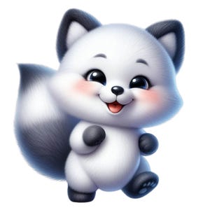 2X Car Sticker Adorable Polar Fox Sticker Set for Car Motorcycle Laptop Window, Cute Winter Animal Sticker Vinyl Weatherproof