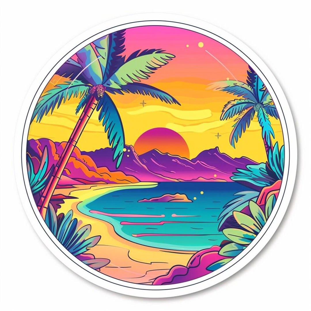 Car Sticker Beach in Palma De Mallorca Sticker Weatherproof Outdoor ...