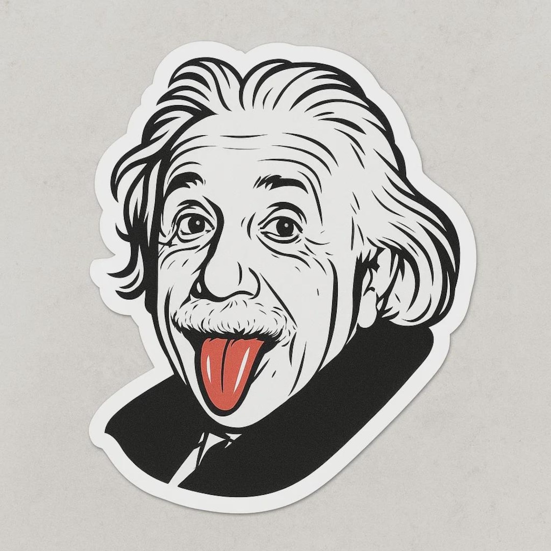 Albert Einstein Sticker Car Sticker. Please Note: Shipping in a
