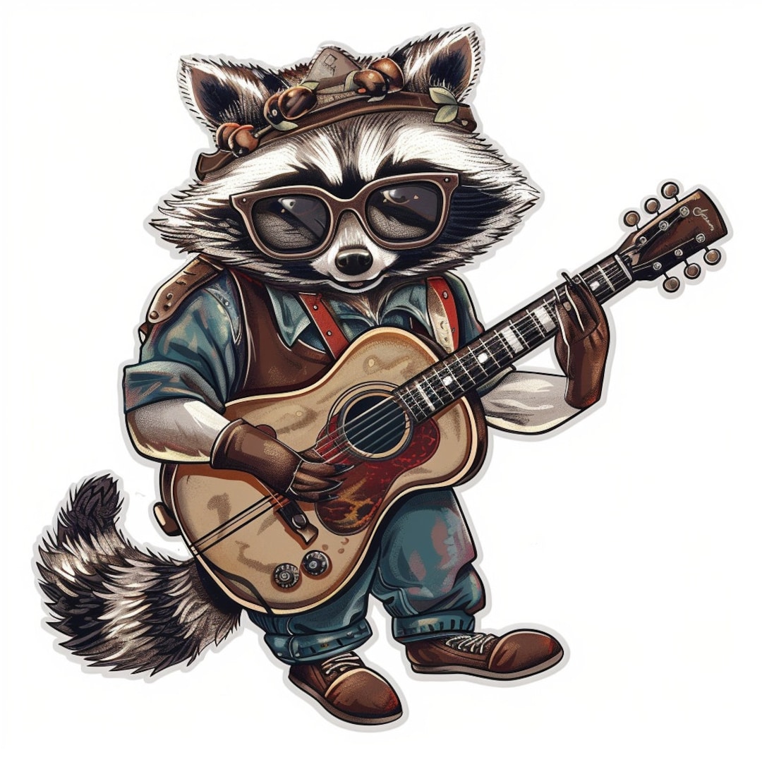 Guitar Sticker Music Sticker With Electric Guitar or Acoustic Guitar ...
