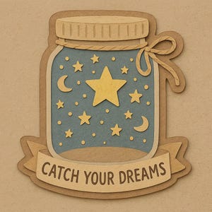 Cielo stellato in un bicchiere – con la scritta “Cattura i tuoi sogni” – Adesivo magico per auto – resistente alle intemperie – regalo per sognatori e appassionati di stelle