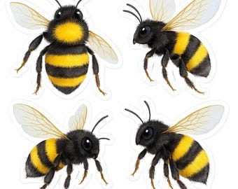 50 kleine Bienen-Aufkleber, Bienen-Aufkleber, niedliche Bienen