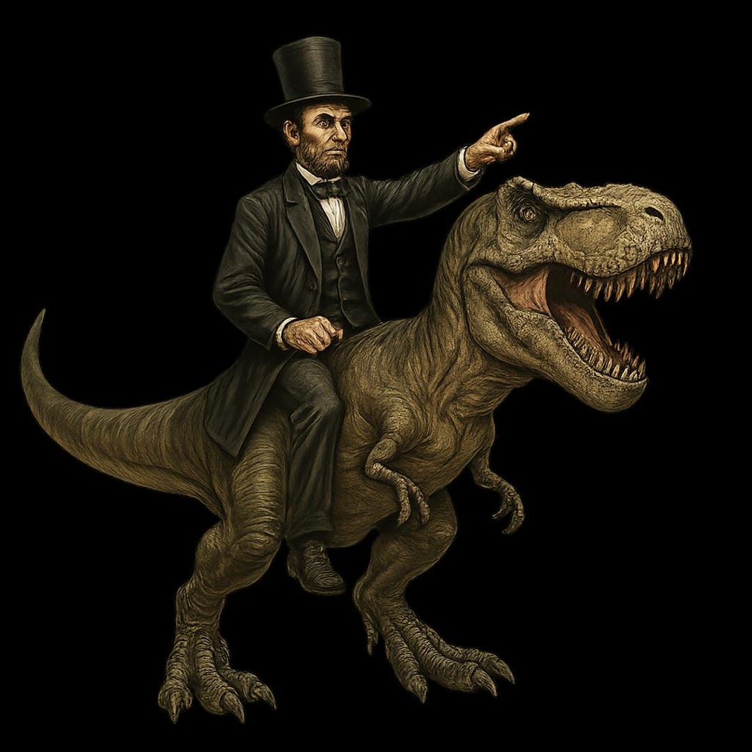 Lincoln Rides T-rex Sticker Outdoor Uv-resistant Vinyl Sticker Made of ...