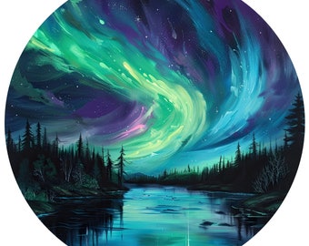 Autoaufkleber Sticker Mystische Aurora Borealis Aufkleber Wetterfester Outdoor Vinyl