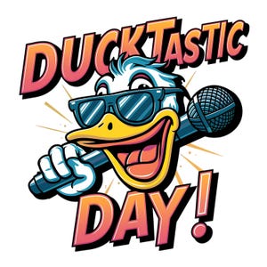 Funny Duck Sticker Personalizable Outdoor UV-resistant Vinyl Sticker made of High-quality Foil Car Sticker Laptop Sticker