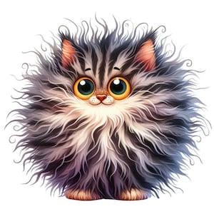 Pegatina de gato loco: un caprichoso motivo felino como tatuaje de pared y pegatina para coche.