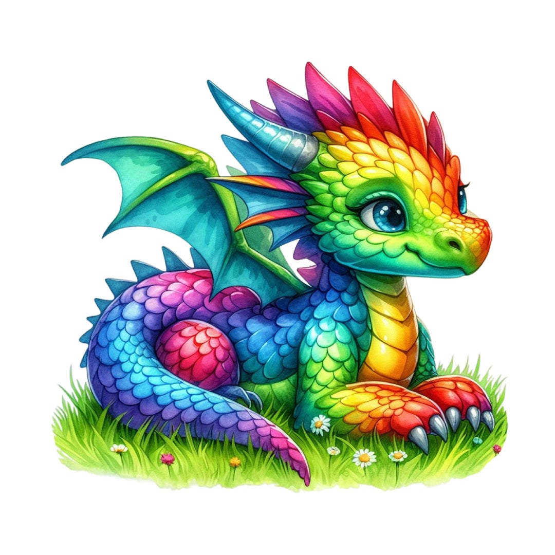 Car Sticker Cute Rainbow Dragon Decal Weatherproof Outdoor Vinyl - Etsy