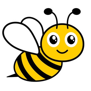 Bonita pegatina de abeja de dibujos animados, pegatina de insecto abeja, motivo animal para niños, decoración de jardín natural, divertida ilustración de abeja