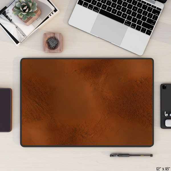 Faux Leather Print Desk Mat, Leather Looking Mousepad, Large Gaming Mouse Pad, Back to School, Office Accessories, New Job Corporate Gifts