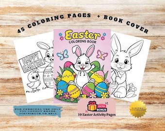 Osterei-Malbuch, Kinderaktivitätsseiten, Frühlingsspaßbuch, Kleinkind-Färbungsgeschenk, Ferienbuch für Kinder