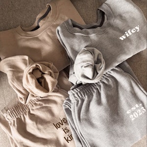 Personalized Lounge Set, Custom Matching PJs, Anniversary Gift