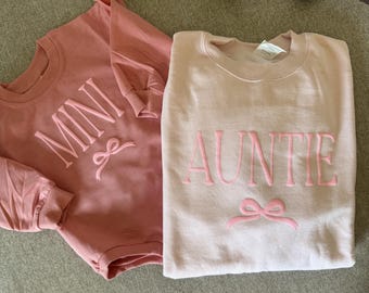 Personalisierte Puff Vinyl passenden Set, benutzerdefinierte Rundhalsausschnitt, Strampler