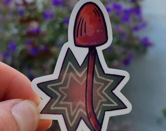 Star and Mushroom Sticker