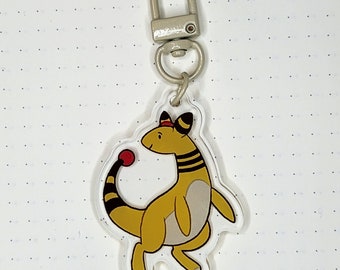 Ampharos Keychain Charm
