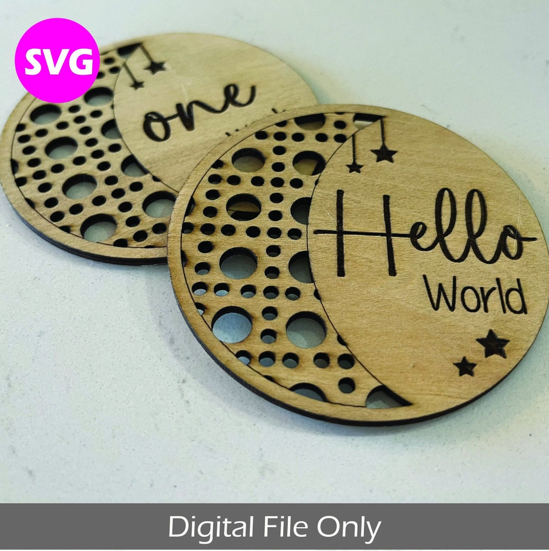 Boho Moon Baby Milestone Laser Cut File (SVG) - Etsy