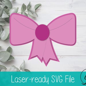 Adorable Layered Bow Cut File for Laser Machines