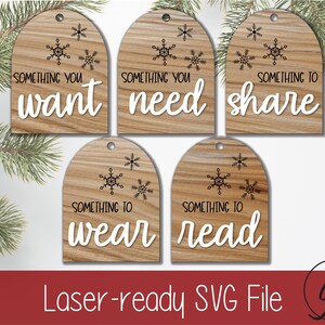 Algo que quieres Necesitas Usar Leer Compartir Etiquetas Paquete SVG - SVG de Navidad - Etiquetas de Navidad SVG