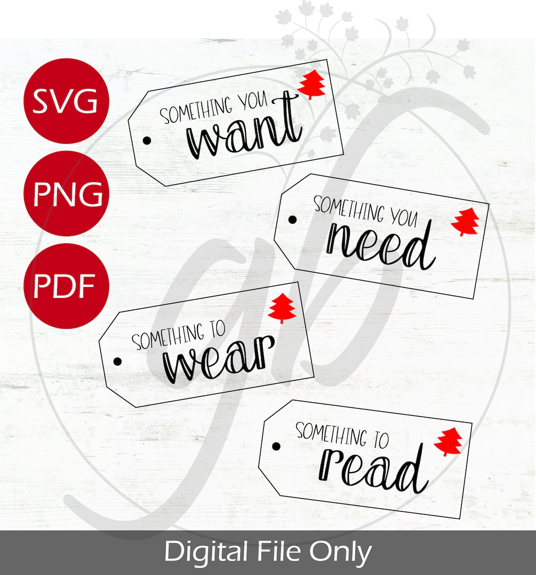 Something You Want Need Wear Read Tags Bundle SVG Christmas SVG Christmas Tags SVG Etsy
