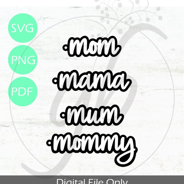 Mama Keychain SVG - Mum keychain SVG - Mommy Keychain SVG