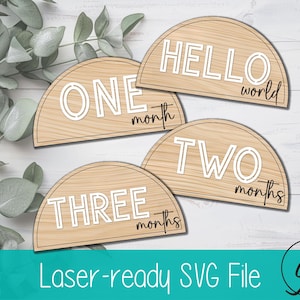 Jalon bébé SVG - mensuel bébé jalon SVG - première année SVG