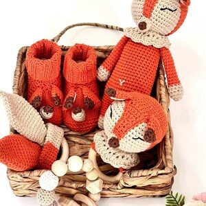 Handmade Crochet Fox Gift Set