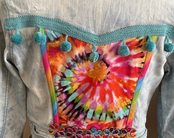 Women’s Size S/P Hippie inspired Cropped Jacket