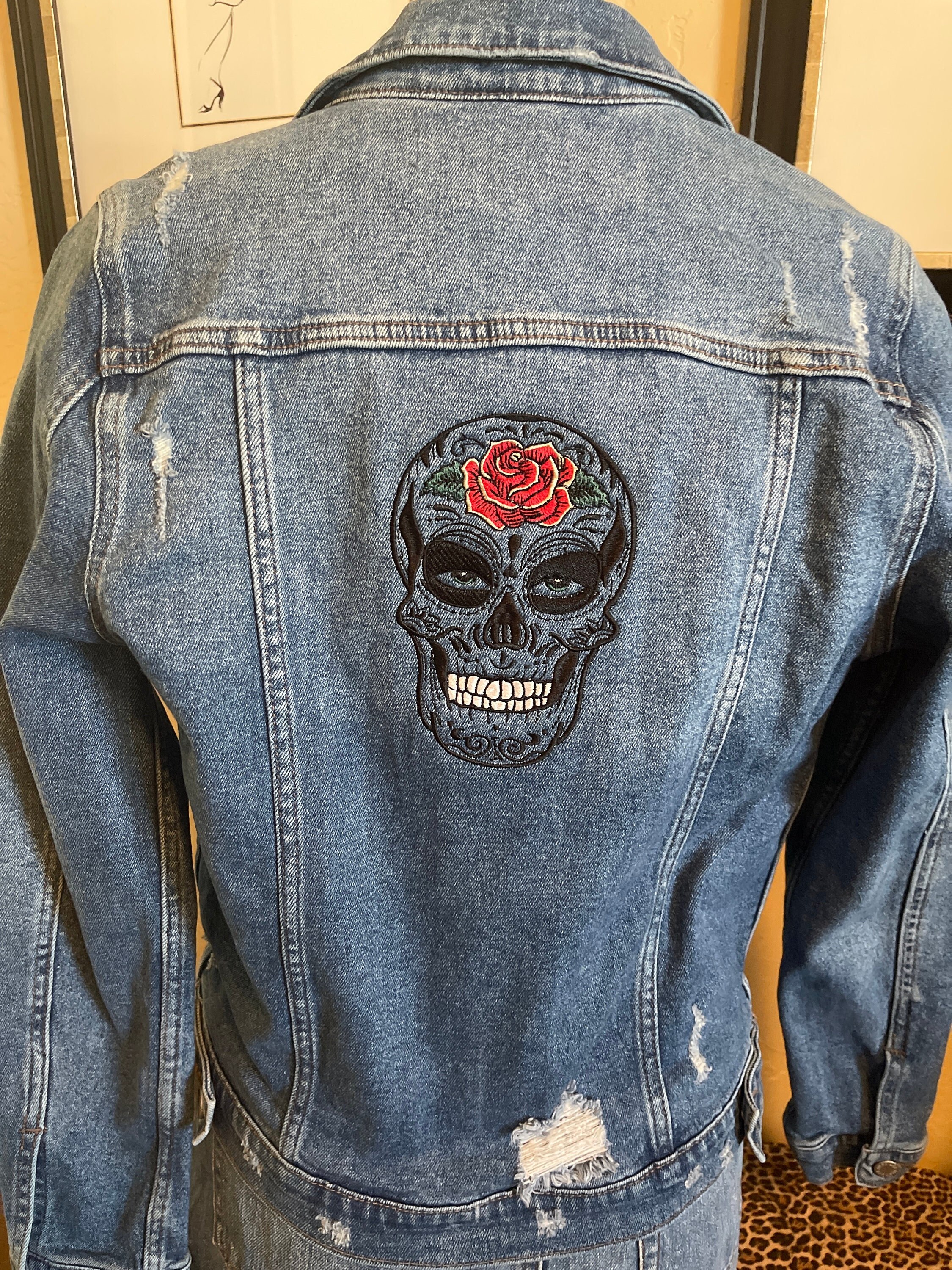 Sugar Skull Jacket - Etsy Sugar Skull Jacket - Etsy