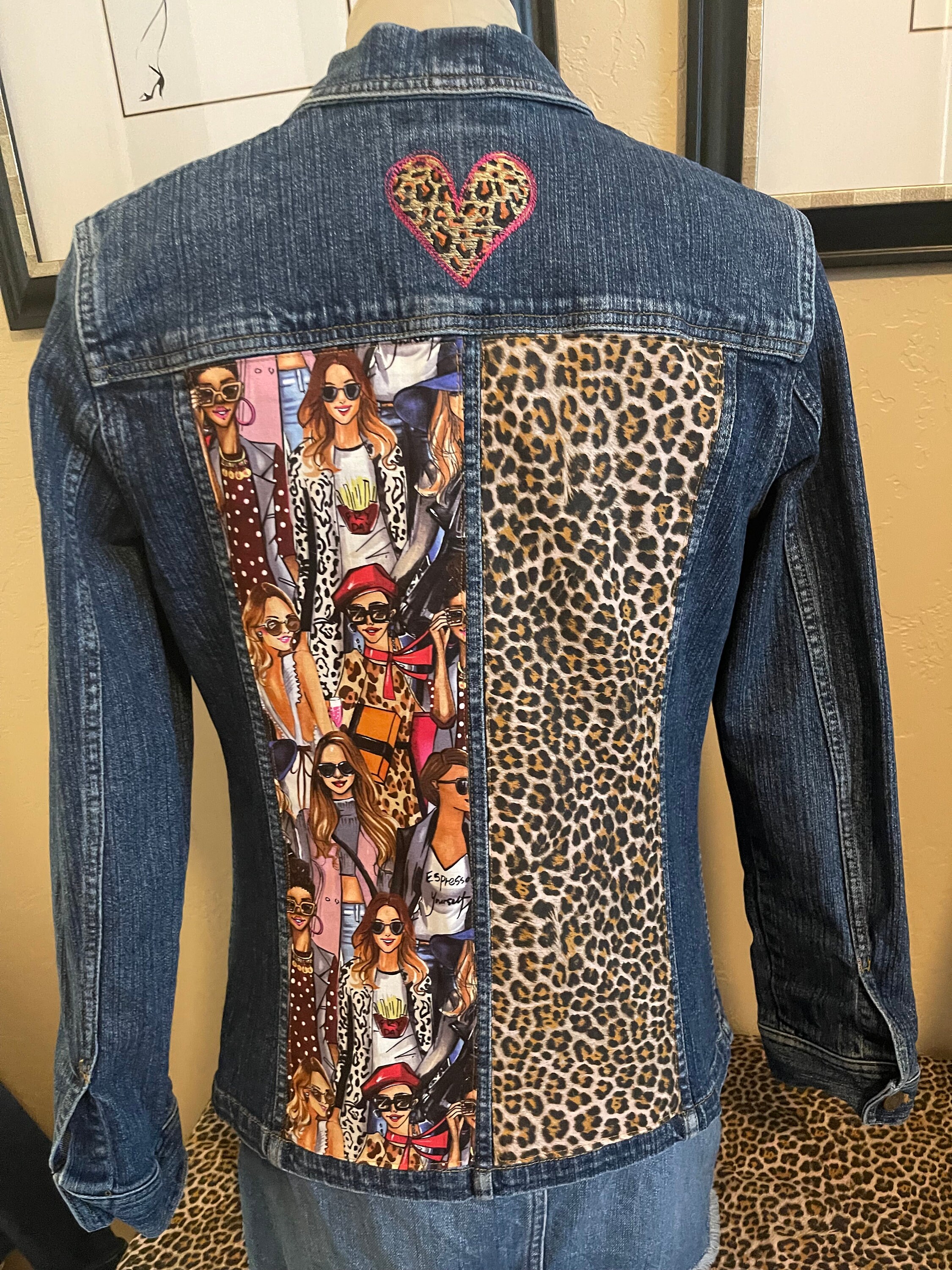 Womens Loose Long Sleeve Button Down Leopard