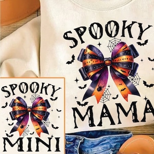Spooky Mama Mini Png, Coquette Halloween Png, Spooky Season Png, Retro Halloween Png, Spooky vibes Png, Fall Png, Halloween Sublimation