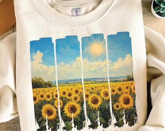 Find Me Among the Sunflowers PNG, Boho Floral Png, Retro Summer Png, Spring Floral Png, Girly, Preppy, Brushstroke Png, Trendy Wildflowers