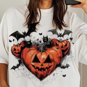 Pumpkin Bat Halloween Png,  Retro Halloween png, Halloween Pumpkin Sublimation, Spooky png, Pumpkin Png, Halloween Fall Shirt png files