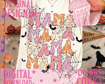 Spooky Mama Glitter Png, Halloween Png, Spooky Season Png, Retro Halloween Png, Spooky vibes Png, Fall Png, Halloween Mama Sublimation