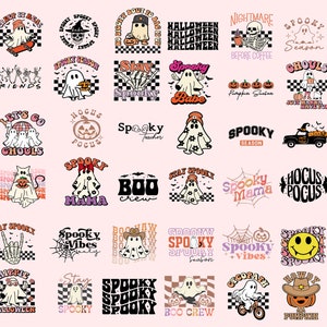 50 Retro Halloween SVG Bundle, Halloween Clipart, Ghost Svg, Halloween shirt Svg, Hippie Svg, Retro Svg, Svg Bundle, Sublimation Designs