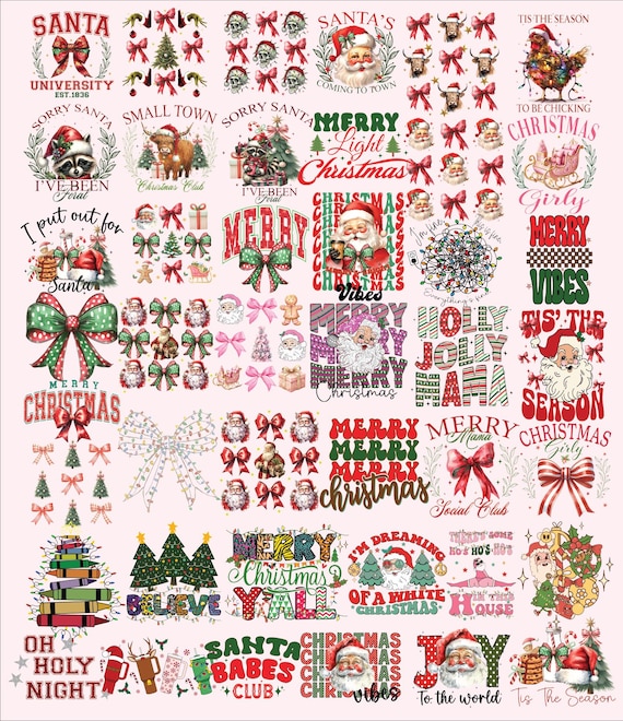 Christmas Bundle Png, Merry Christmas Png, Christmas Png, Western PNG, Santa Claus PNG, Bundle Png, Sublimation Designs, Digital Download