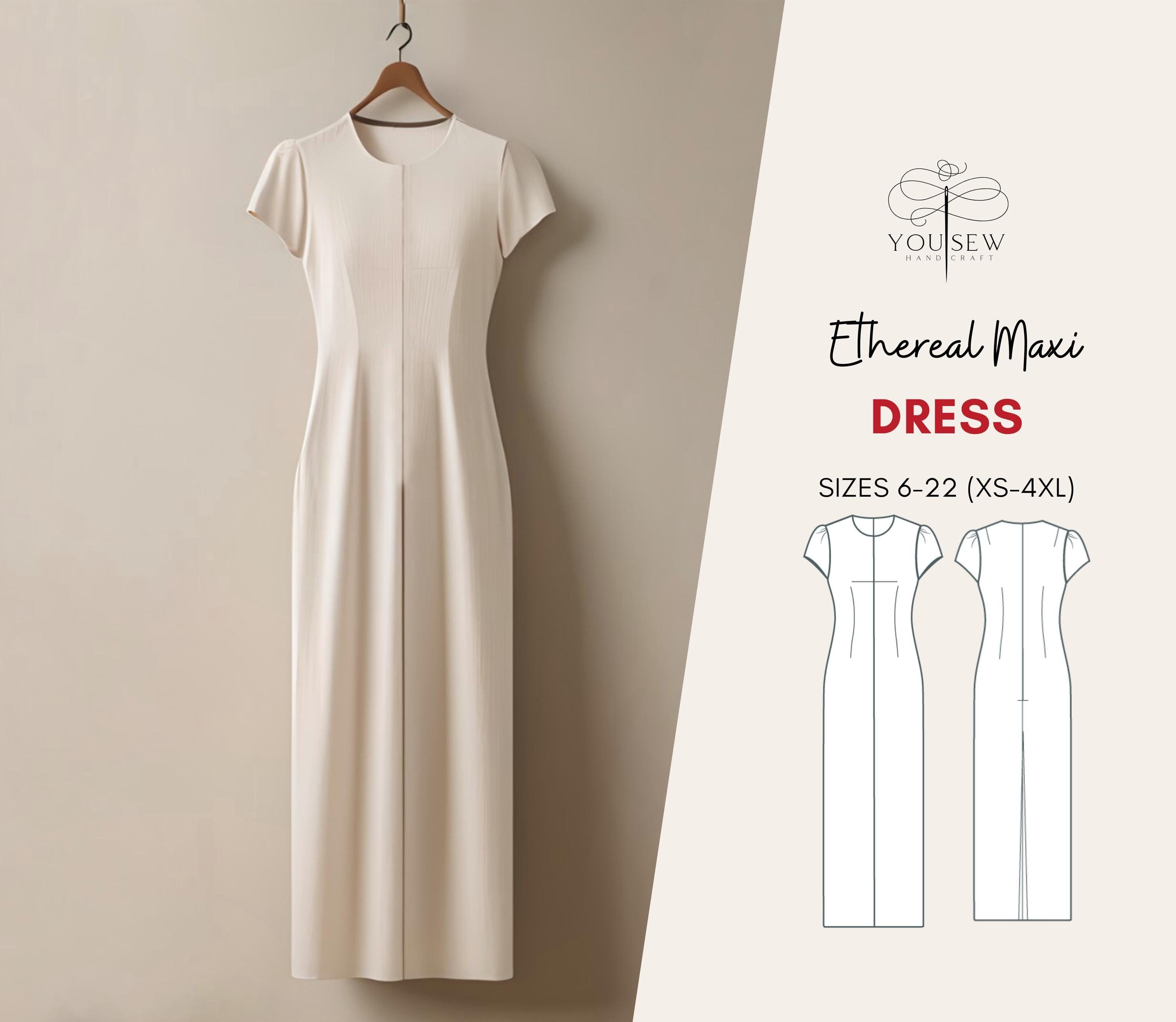 Women's Ethereal Maxi Dress PDF Sewing Pattern Sizes XS-4XL Layered Pattern  Instant Download - Etsy Israel