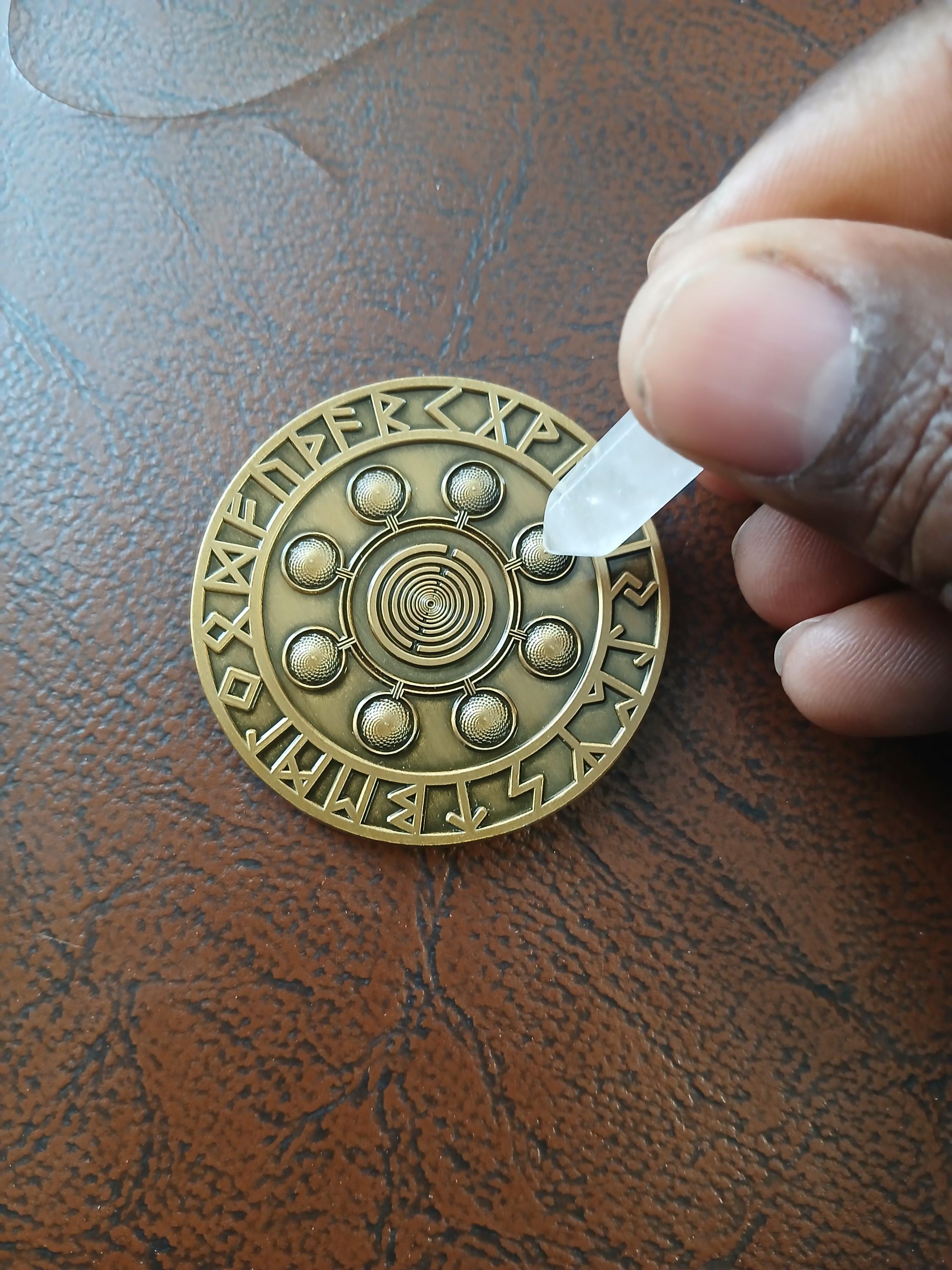 Dragon Rune Coin Talisman |elder Futhark Rune Amulet |norse Rune Magic ...