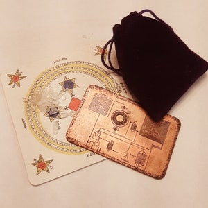 Pocket Symbolic Hieronymus Manifestation Machine/Pure Copper/Road Opener Symbol On Back/Great Pyramid Sand for faster manifestation