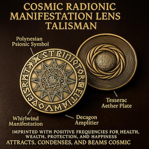 Cosmic Radionic Manifestation Lens| Energy Field Harmonizer| Wish Broadcaster