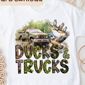 Trucks and Ducks PNG, Hunting Sublimation Digital Download, Mallard Ducks Hunter PNG, Mallard Duck Sublimation PNG, Country Boy Hunting png