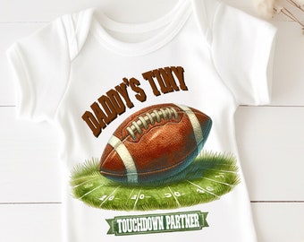 Football PNG | Daddy's Tiny Touchdown Partner PNG | Sports Football Player Sublimation | Football png | Baby Sports Football Lover Daddy PNG